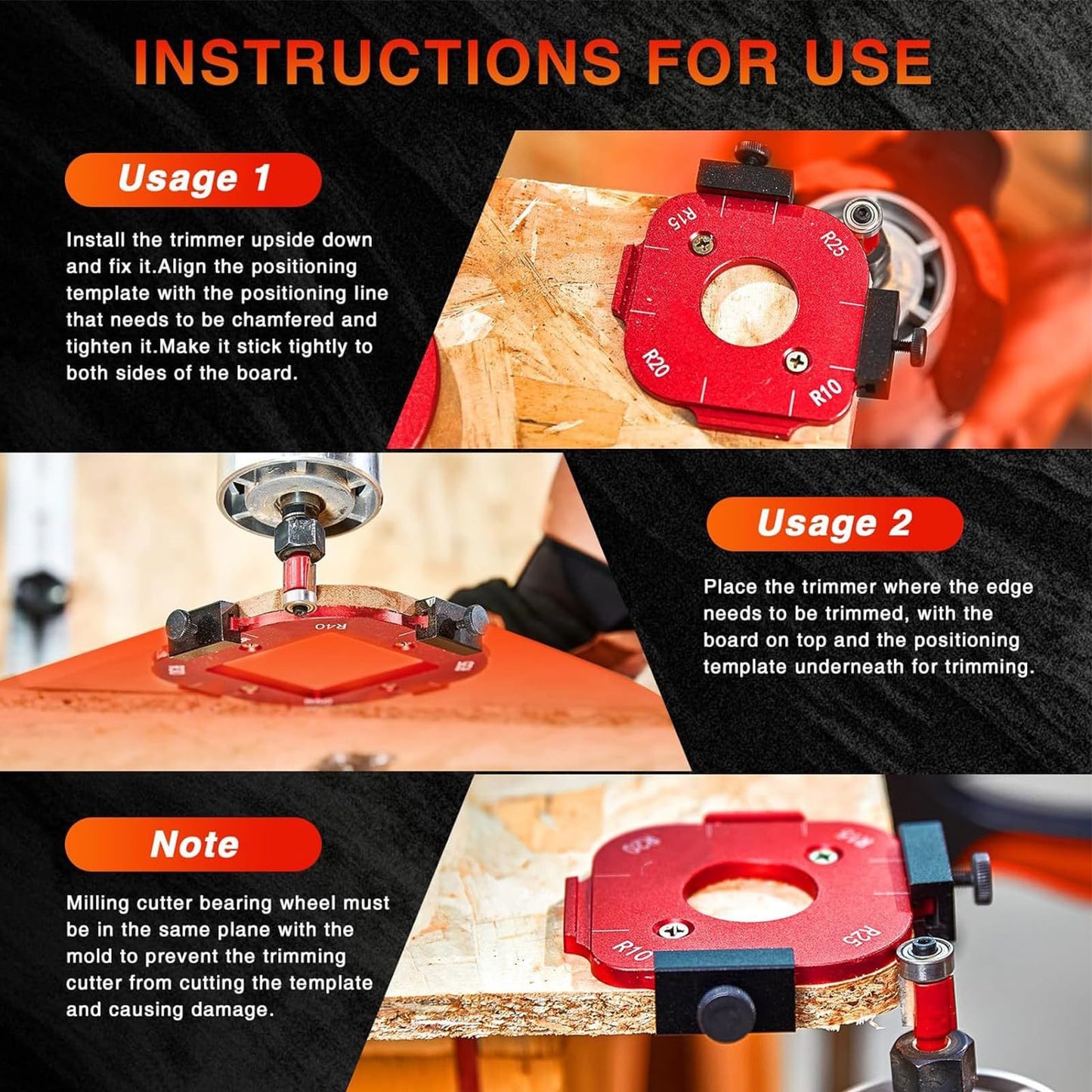 2-piece Woodworking Fillet Positioning Mold